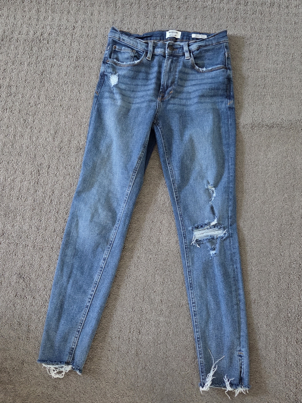 Kensie Blue Distressed Skinny Jeans